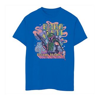 Boys 8-20 Star Wars Psychedelic Boba Fett Tee