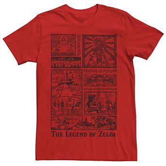 Men's Nintendo The Legend Of Zelda Anciet Style Sketch Panels Tee