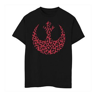 Boys 8-20 Star Wars Rebellion Emblem Cheetah Print Fill Graphic Tee