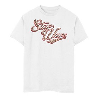 Boys 8-20 Star Wars Cursive Cheetah Fill Logo Tee