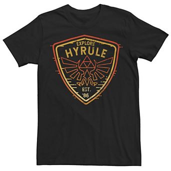 Men's Nintendo The Legend Of Zelda Explore Hyrule Badge Tee