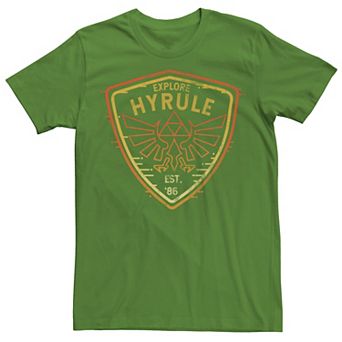Men's Nintendo The Legend Of Zelda Explore Hyrule Badge Tee