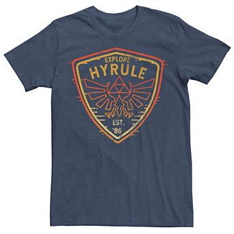 Men's Nintendo The Legend Of Zelda Explore Hyrule Badge Tee