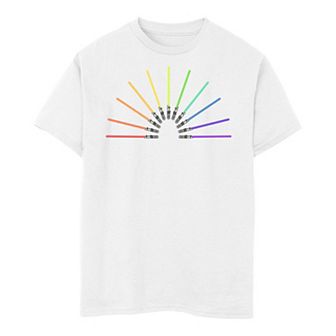 Boys 8-20 Star Wars Rainbow Lightsabers Tee