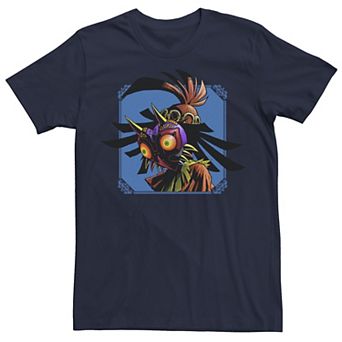 Men's Legend of Zelda Skull Kid Peers Down Blue Tee