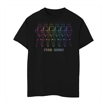 Boys 6-20 Star Wars Rainbow Stormtroopers Line Up Graphic Tee
