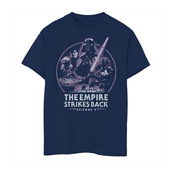 Boys 6-20 Star Wars: The Empire Strikes Back Group Shot Dark Circle Graphic Tee