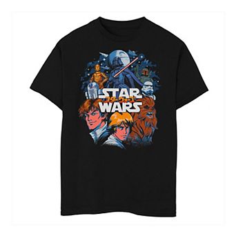 Boys 6-20 Star Wars Manga Collage Tee