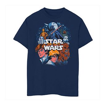 Boys 6-20 Star Wars Manga Collage Tee