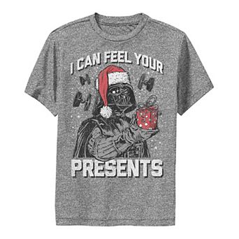 Boys 8-20 Star Wars Christmas Darth Vader "I Can Feel Your Presents" Tee