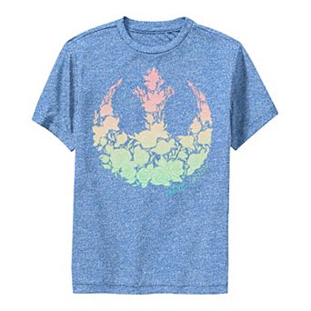 Boys 6-20 Star Wars Pride Rainbow Gradient Rebel Floral Fill Graphic Tee