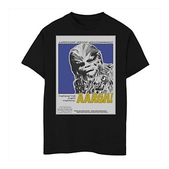 Boys 8-20 Star Wars Wookie Aargh Chewbacca Poster Tee
