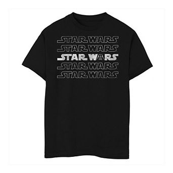 Boys 8-20 Star Wars Darth Vader Logo Stack Graphic Tee