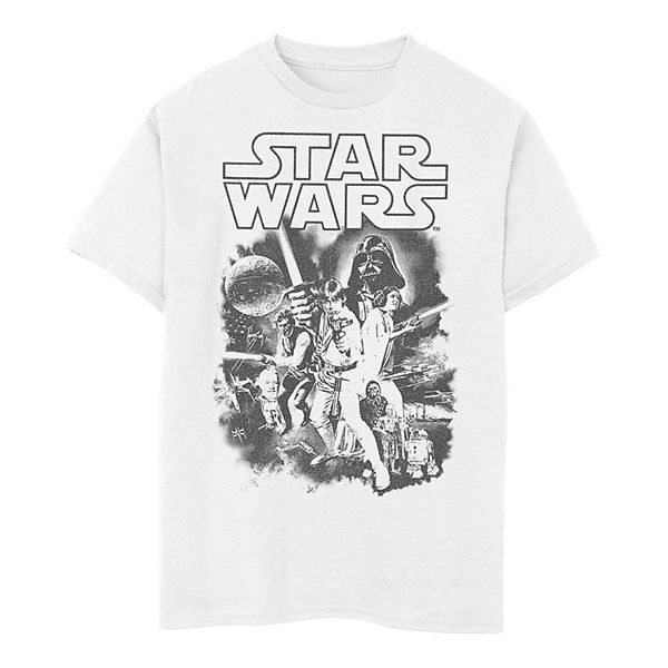 Boys 8 20 Star Wars Classic Group Poster Tee 6719