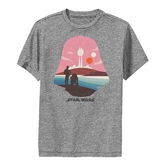Boys 8-20 Star Wars Droid Darth Vader Head Silhouette Tee