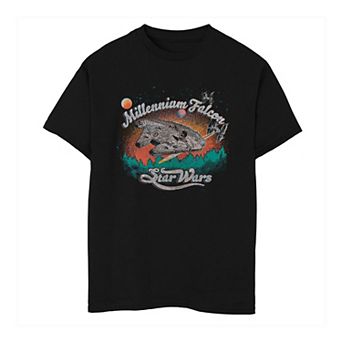 Boys 6-20 Star Wars Retro Desert Millennium Falcon Tee