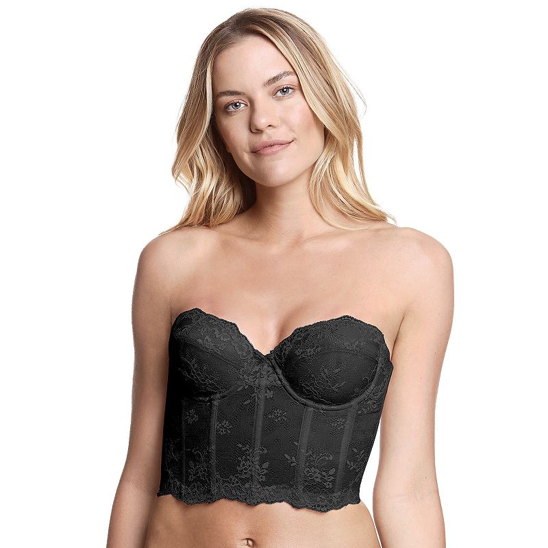 Dominique Tayler Lace Backless Strapless Bra 6744, Women's, Size: 36 B, Black