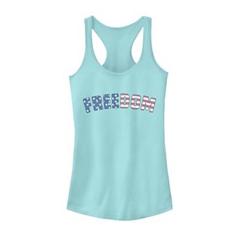 Juniors' Americana Red White and Blue "Freedom" Tank Top