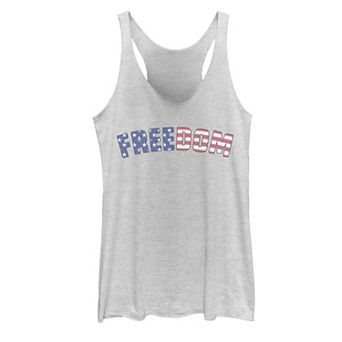 Juniors' Americana Red White and Blue "Freedom" Tank Top
