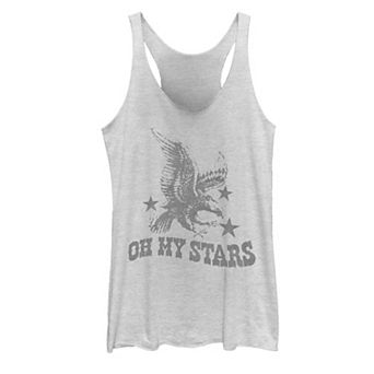 Juniors' "Oh My Stars" Bald Eagle and Stars Graphic Tank Top