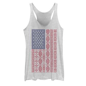 Juniors' Tribal Inspired American Flag Tank Top