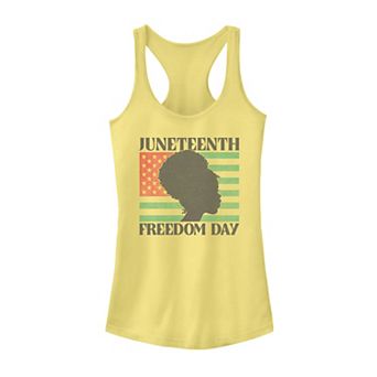 Juniors' Juneteenth Freedom Day Flag Tank Top