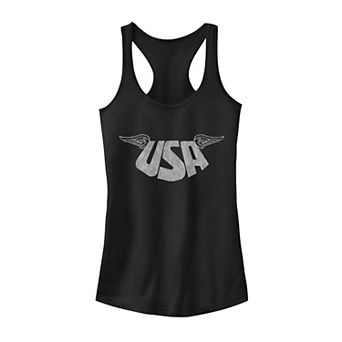 Juniors' USA with Wings Tank Top