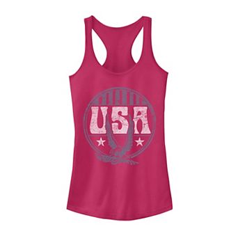Juniors' Vintage USA Eagle, Stars and Stripes Tank Top