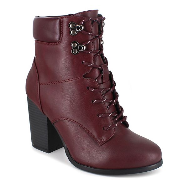 XOXO Maddie Women's Block Heel Ankle Boots