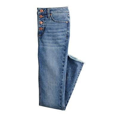 Women's LC Lauren Conrad Raw-Hem High-Waisted Skinny Ankle Jeans
