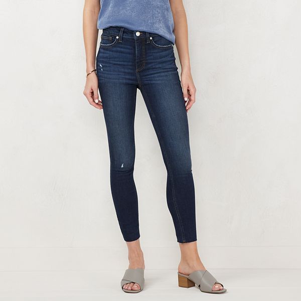 Women's LC Lauren Conrad Raw-Hem High-Waisted Skinny Ankle Jeans