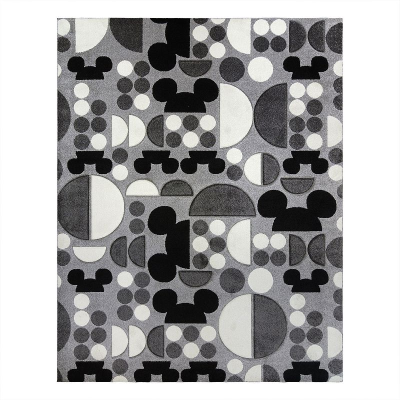 Gertmenian Bravo Disney's Mickey Mouse Spheres Rug, Grey, 5X7 Ft