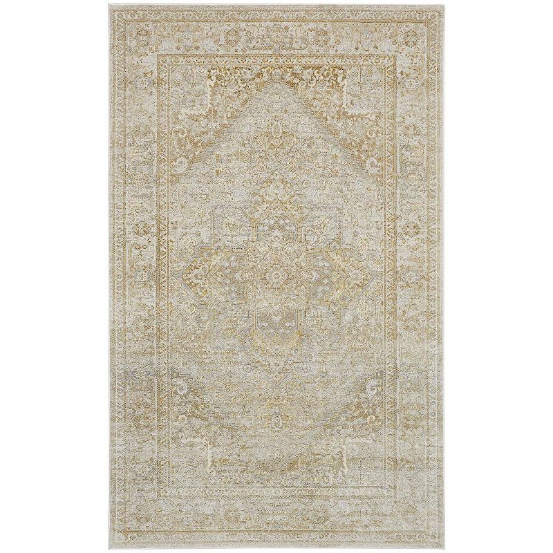 Weave & Wander Tripoli Modern Ornamental Rug, Orange, 7X10 Ft