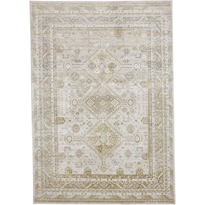 Weave & Wander Tripoli Vintage Style Medallion Rug, Orange, 7X10 Ft