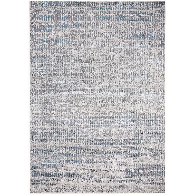 Weave & Wander Aurelian Modern Metallic Distressed Rug, Beig/Green, 7X10 Ft