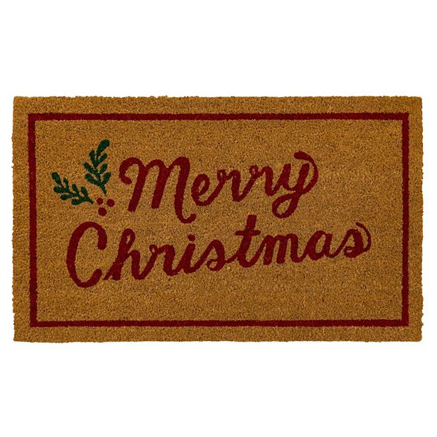 Northlight Black Coir Merry Christmas Doormat 18 X 30, 1 - Fry's