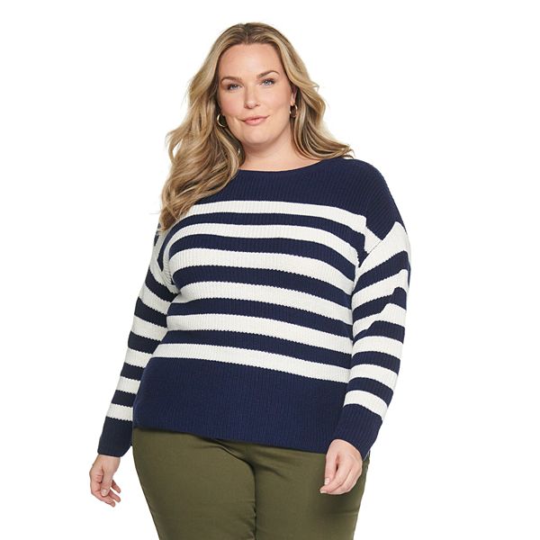 Plus Size Croft & Barrow® Shaker Stitch Sweater