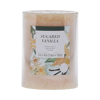 Sonoma Goods For Life® Sugared Vanilla 3" x 4" Pillar Candle