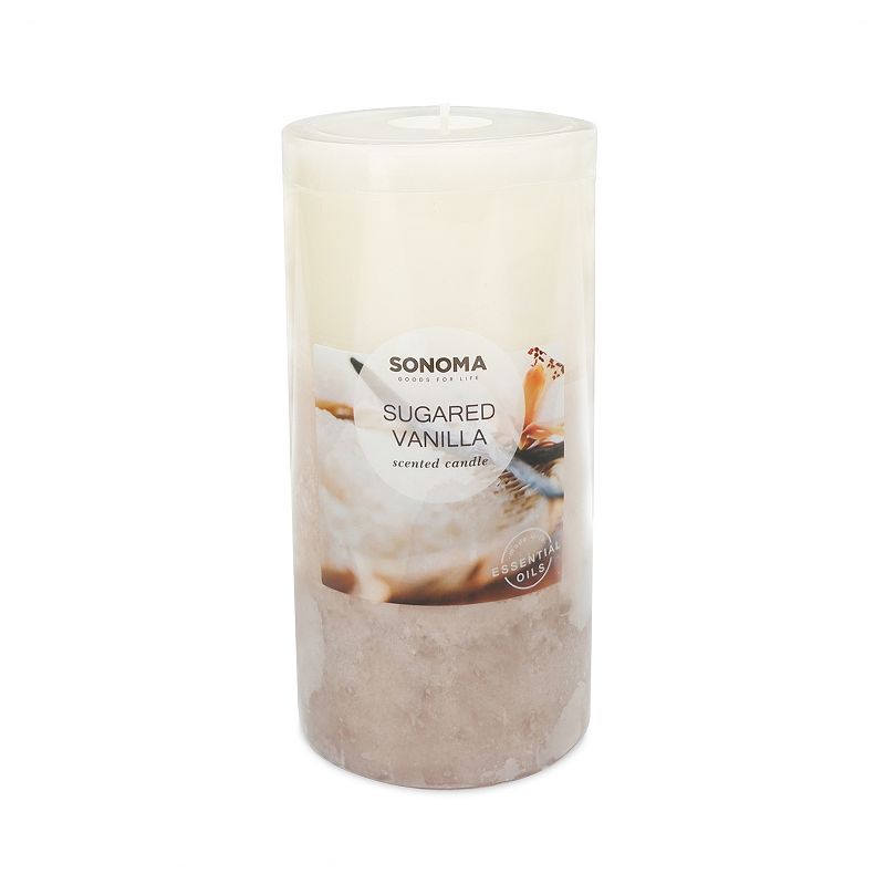 Sonoma Goods For Life Sugared Vanilla 3 x 6 Pillar Candle, Multicolor,