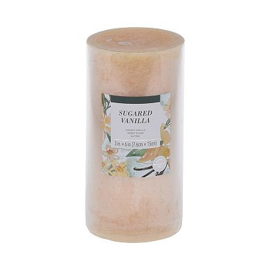 Sonoma Goods For Life® Sugared Vanilla 3" x 6" Pillar Candle