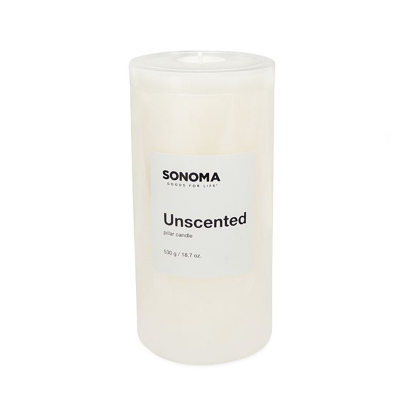78223418 Sonoma Goods For Life Unscented 3 x 6 Pillar Candl sku 78223418