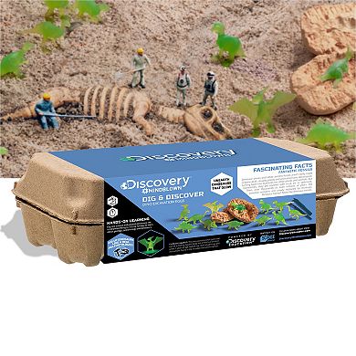 Discovery Mindblown 12-Piece Toy Dinosaur Excavation Eggs STEM Learning Set
