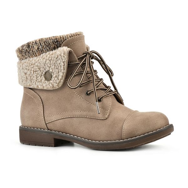 kohls womens lace up boots