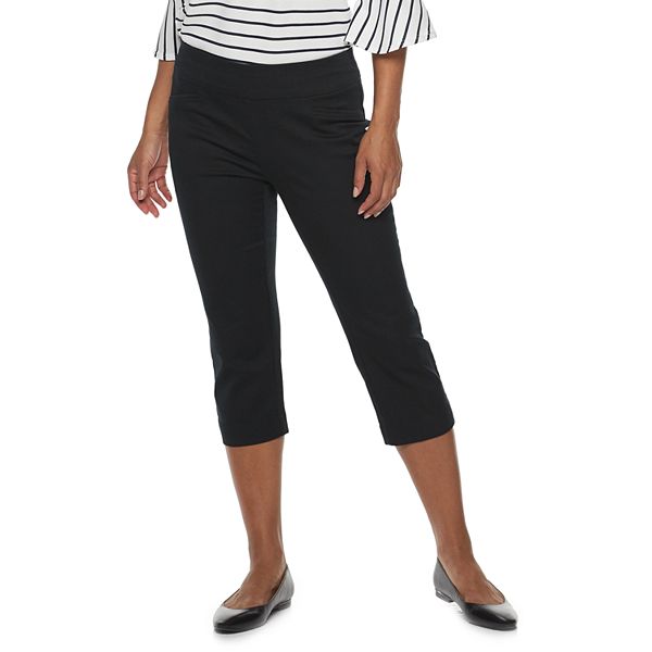 Wicked by Women with Control Petite Capri Pants w/ Pockets & Slits 