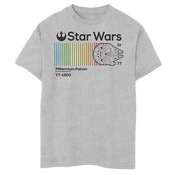 Boys 8-20 Star Wars Millennium Falcon Colored Profile Tee