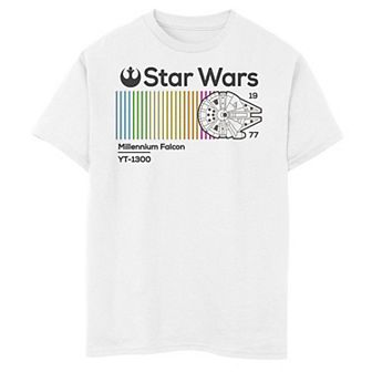 Boys 8-20 Star Wars Millennium Falcon Colored Profile Tee