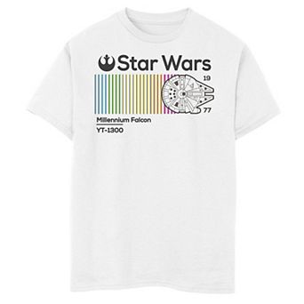 Boys 8-20 Star Wars Millennium Falcon Colored Profile Tee