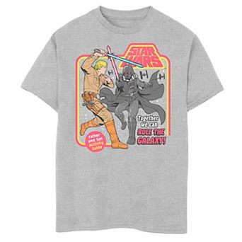 Boys 8-20 Star Wars Luke Skywalker Darth Vader Rule The Galaxy Tee