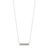 Love This Life Sterling Silver Crystal Bar Necklace