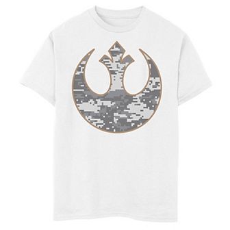 Boys 8-20 Star Wars Rebel Alliance Camo Logo Tee